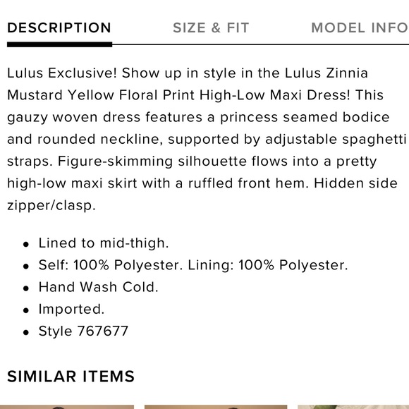 Lulu’s Yellow Floral Print High Low Asymmetrical Maxi Dress - Picture 12 of 12